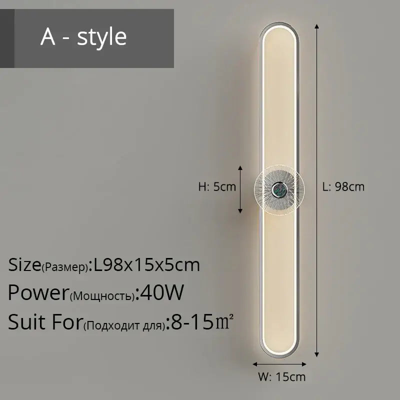Modern minimalist silver led strip wall light with a sleek metallic frame and warm white panel for living room decorbites led strip