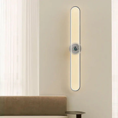 Modern minimalist silver led strip wall light with sleek frame and teal accent ideal for living room decorbites led strip
