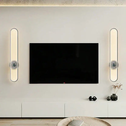 Modern minimalist silver led strip wall light with sleek silver frames and warm diffused light for living room decorbites led strip