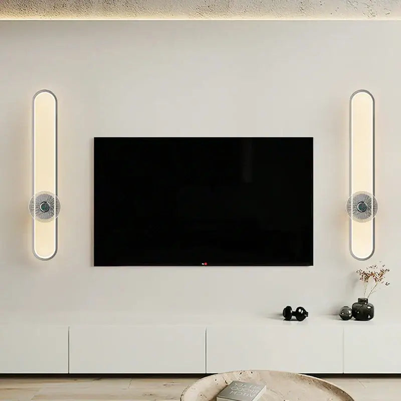 Modern minimalist silver led strip wall light with sleek silver frames and warm diffused light for living room decorbites led strip