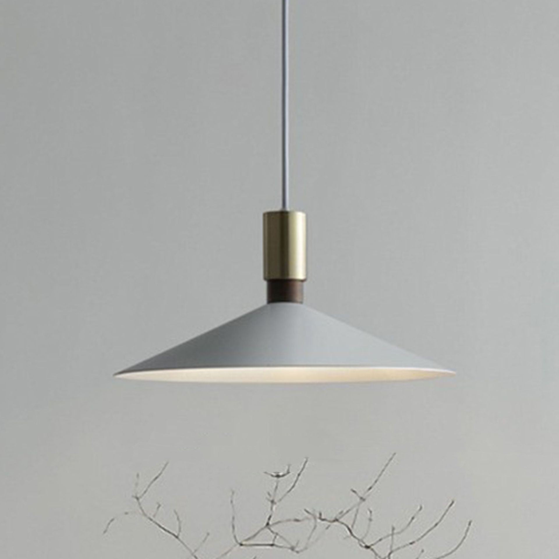 Black Iron Pendant Lamp 42cm Large Size