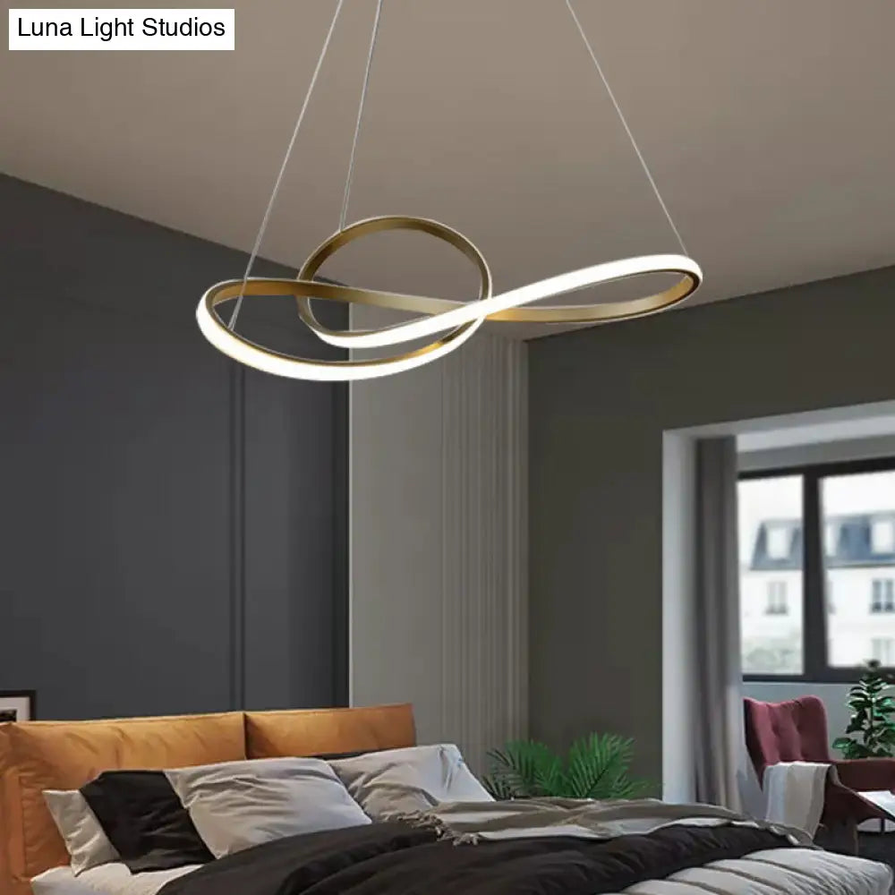 Modern Minimalist Twist Chandelier-Light Fixture for Living Room