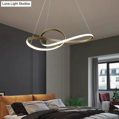 Modern Minimalist Twist Chandelier-Light Fixture for Living Room
