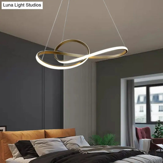 Modern Minimalist Twist Chandelier-Light Fixture for Living Room