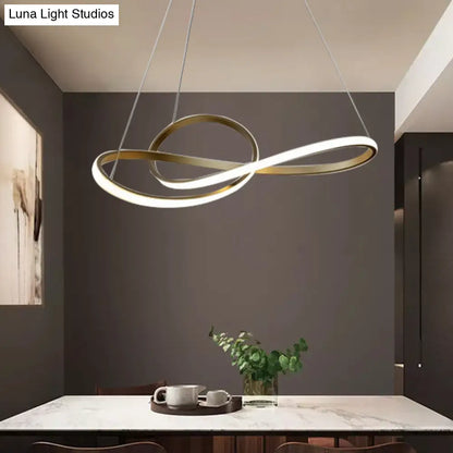 Modern Minimalist Twist Chandelier-Light Fixture for Living Room