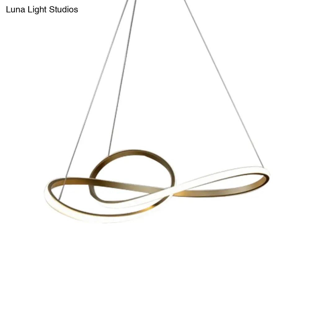 Modern Minimalist Twist Chandelier-Light Fixture for Living Room
