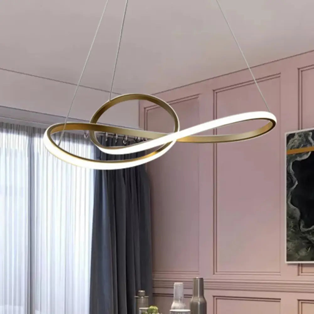 Modern Minimalist Twist Chandelier-Light Fixture for Living Room