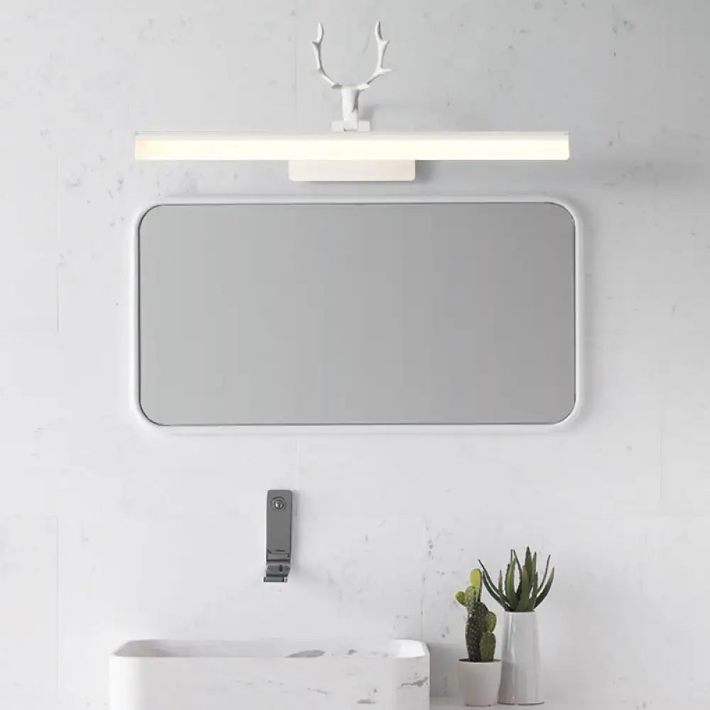 Modern minimalist white led wall lamp with sleek rectangular shape and antler design for 220v-240v 110v-120v use