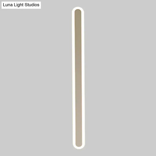 Modern minimalist white and beige wall light with warm central panel and glowing border perfect choice for bedroom light fixture