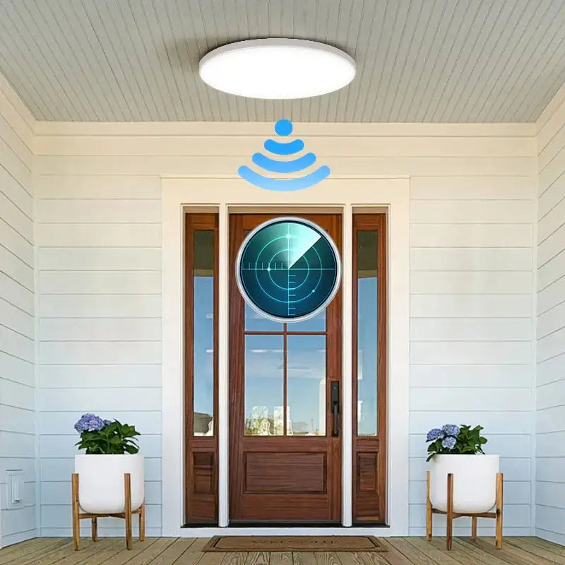 Modern minimalist white ceiling light fixture featuring decorbites induction led for bedroom induction led ceiling use