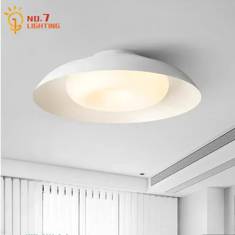 Modern minimalist white cream wind ceiling light with frosted glass center for living room decorbites cream wind ceiling