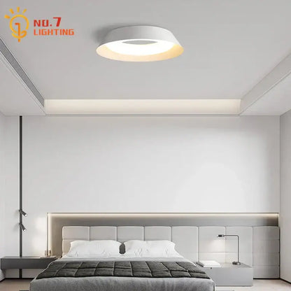 Modern minimalist white cream wind ceiling light with warm ambient glow for living room decorbites cream wind ceiling