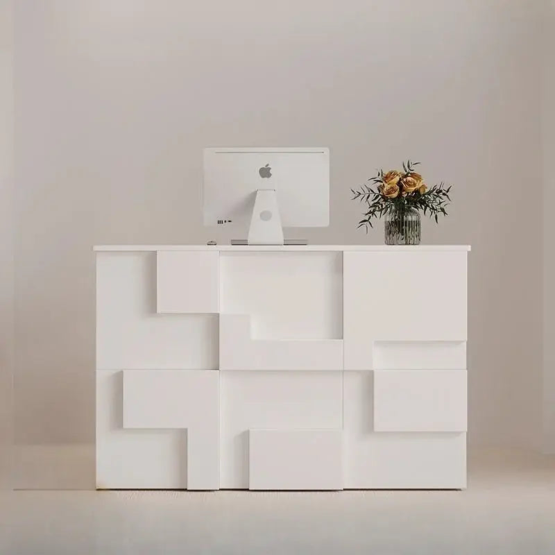 Modern minimalist white geometric living room lockers with clean lines and modular design for stylish room lockers