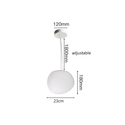 Modern minimalist white glass ball led pendant lights with frosted glass shade and adjustable white metal chain decorbites glass ball