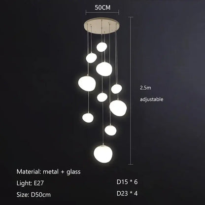 Modern minimalist white glass ball led pendant lights with spherical metal and glass decorbites glass ball design