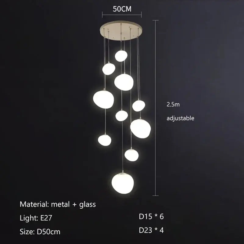 Modern minimalist white glass ball led pendant lights with spherical metal and glass decorbites glass ball design
