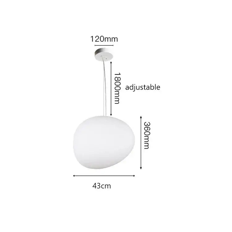 Modern minimalist white glass ball led pendant lights with frosted glass shade and adjustable silver chain for living room decorbites