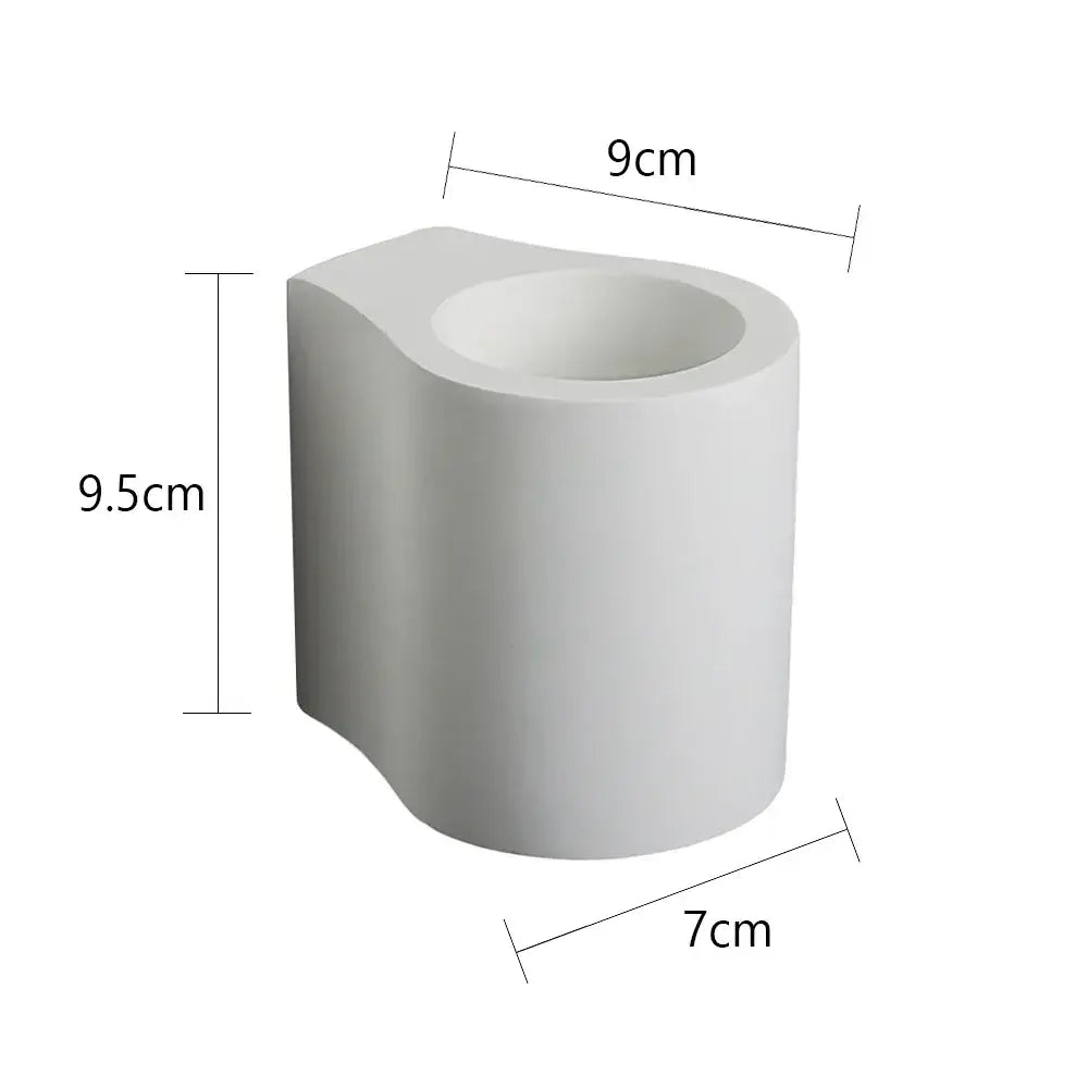 Modern minimalist white gypsum led wall lamp featuring a white ceramic cylindrical cup with a matte finish