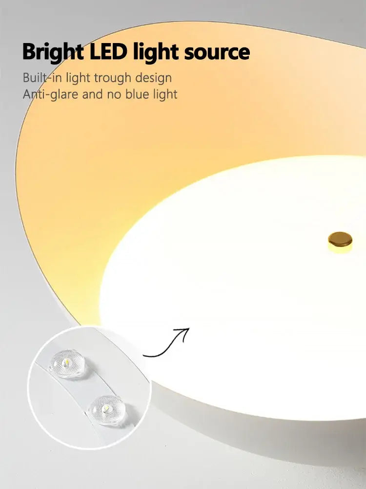 Modern minimalist white ingot ceiling lamp with built-in anti-glare warm led glow for bedroom lighting decorbites ingot ceiling lamp