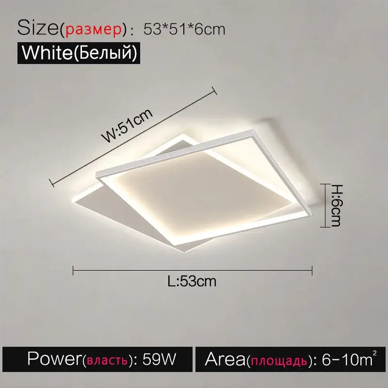 Modern minimalist white led ceiling lamp with layered design as bedroom ambient light decorbites led ceiling lamp