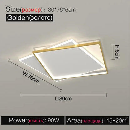 Modern minimalist black-framed led ceiling lamp with frosted glass panels for bedroom ambient light decorbites led ceiling