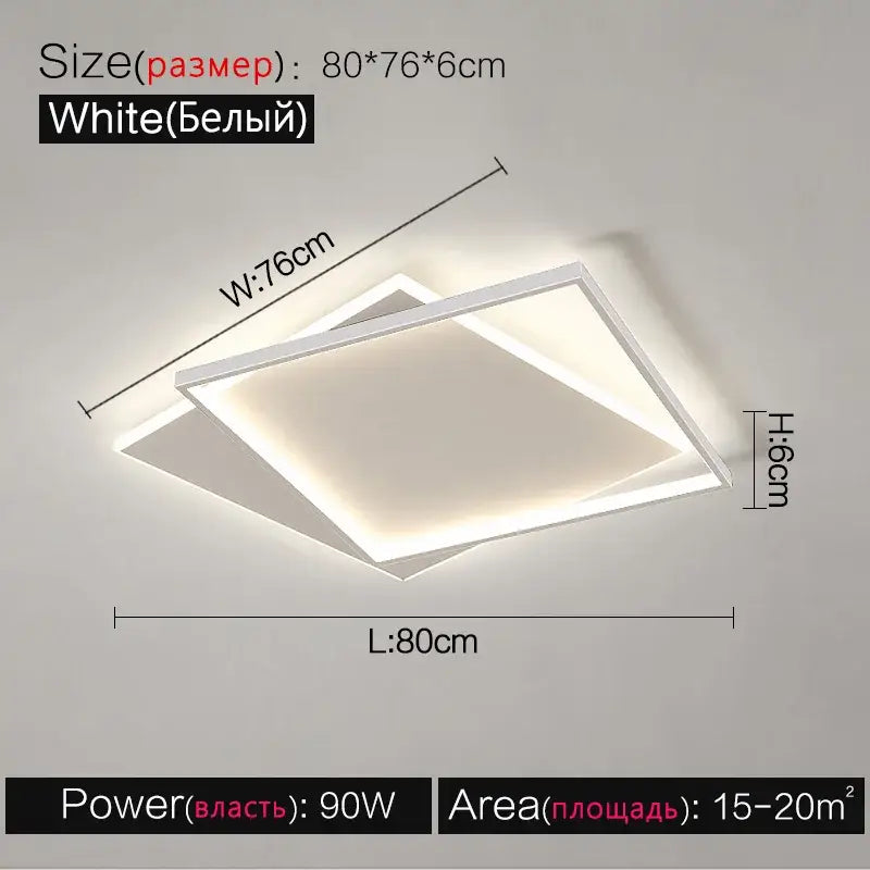 Modern minimalist white led ceiling lamp with a layered design and slim profile for bedroom ambient light decorbites led ceiling