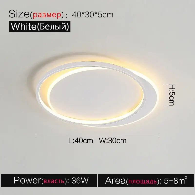 Modern minimalist white led ceiling lamp with glowing ring design for bedroom ambient light decorbites led ceiling lamp