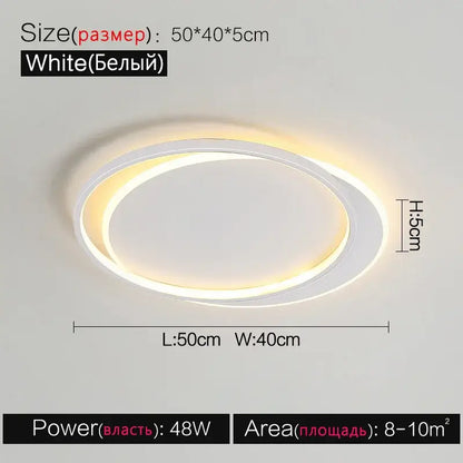 Modern minimalist white led ceiling lamp with warm glow for bedroom ambient light decorbites led ceiling lamp