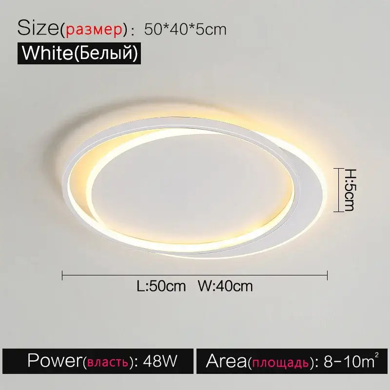 Modern minimalist white led ceiling lamp with warm glow for bedroom ambient light decorbites led ceiling lamp