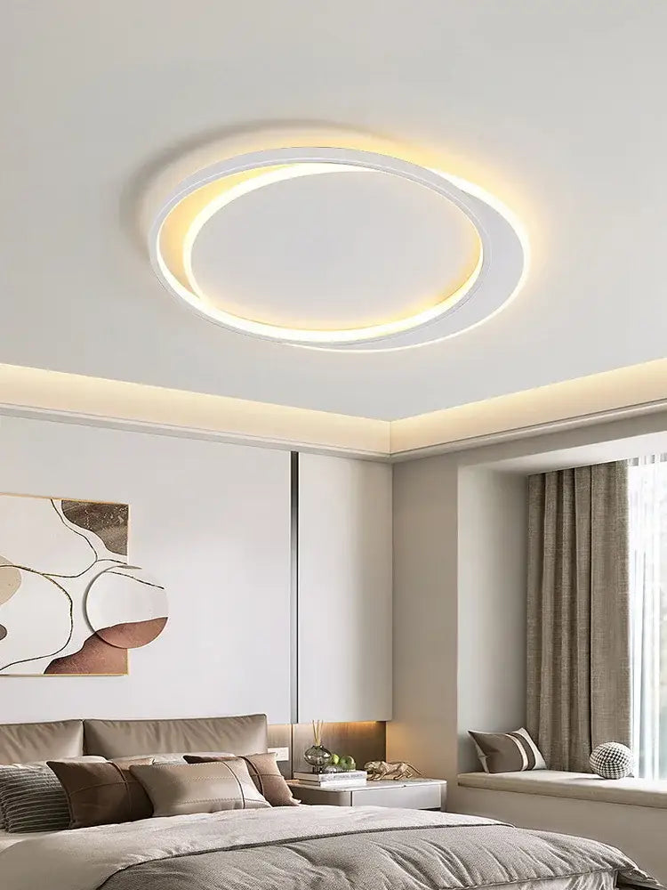 Modern minimalist white led ceiling lamp with a sleek finish and warm ambient glow for bedroom decorbites led ceiling use