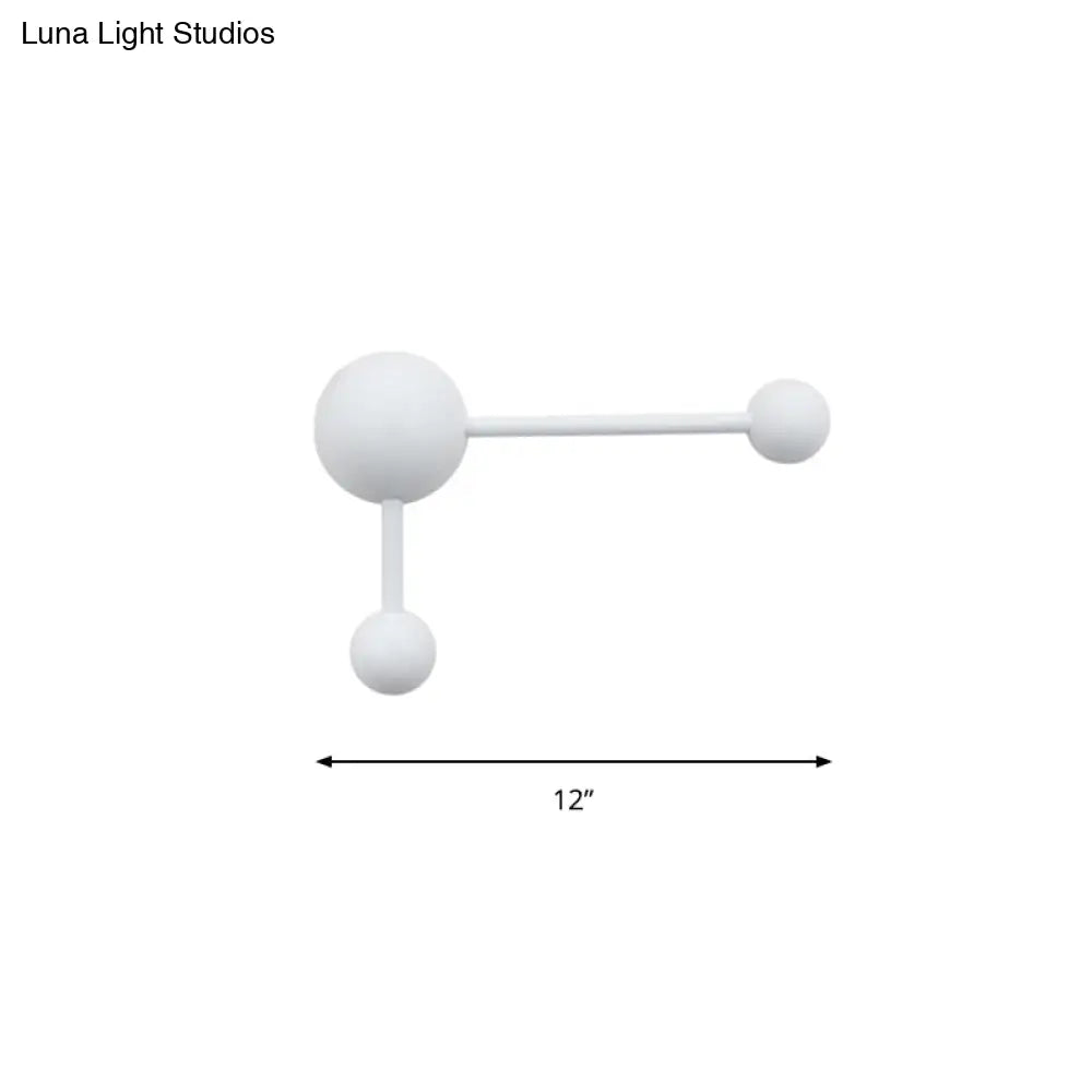 DecorBites™ DecorBites™ Modern Molecular Acrylic Wall Sconce for Bedroom with 1/2 Lights – White Reading Lamp in Warm/White Light