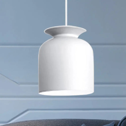 Modern Monochrome Metal Pendant Lamp with Hotel Restaurant Bowl Design