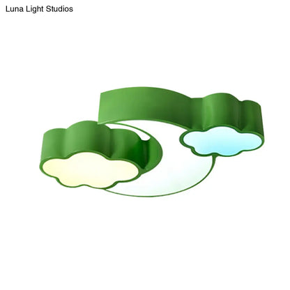 DecorBites™ DecorBites™ Modern Moon and Cloud Ceiling Light: Stylish Metal Acrylic Lamp for Kitchen