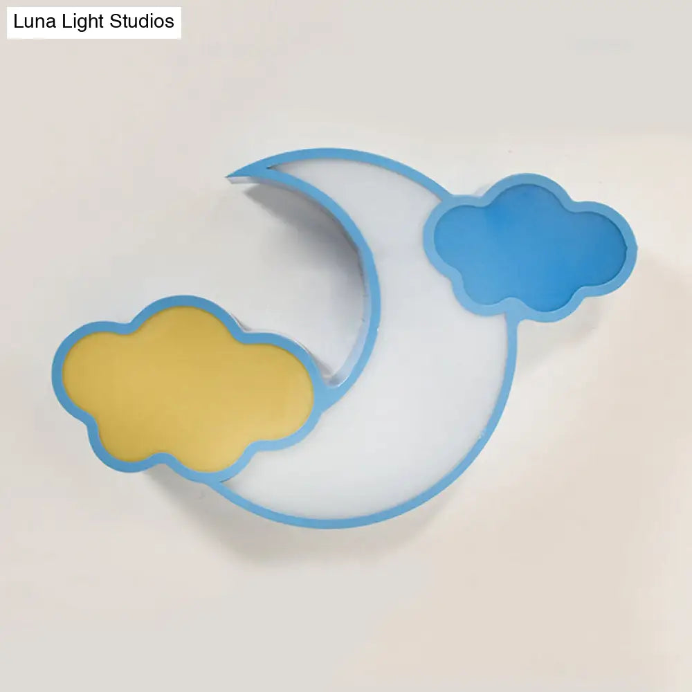 DecorBites™ DecorBites™ Modern Moon and Cloud Ceiling Light: Stylish Metal Acrylic Lamp for Kitchen