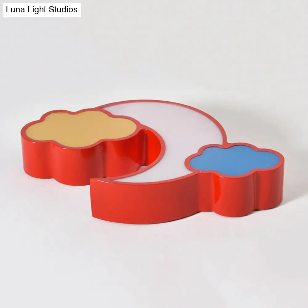 DecorBites™ DecorBites™ Modern Moon and Cloud Ceiling Light: Stylish Metal Acrylic Lamp for Kitchen