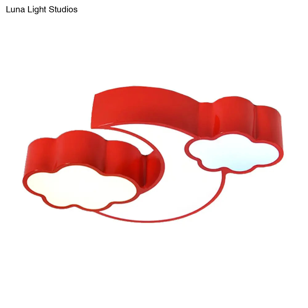 DecorBites™ DecorBites™ Modern Moon and Cloud Ceiling Light: Stylish Metal Acrylic Lamp for Kitchen