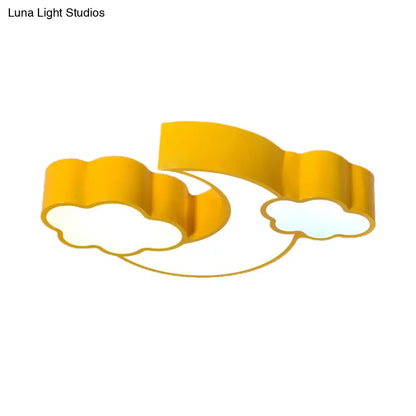 DecorBites™ DecorBites™ Modern Moon and Cloud Ceiling Light: Stylish Metal Acrylic Lamp for Kitchen