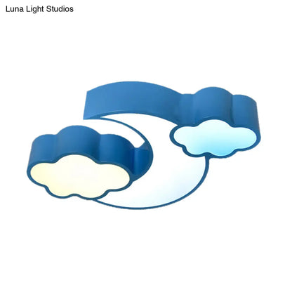 DecorBites™ DecorBites™ Modern Moon and Cloud Ceiling Light: Stylish Metal Acrylic Lamp for Kitchen