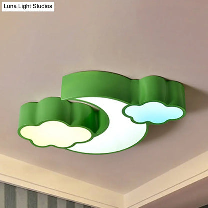 DecorBites™ DecorBites™ Modern Moon and Cloud Ceiling Light: Stylish Metal Acrylic Lamp for Kitchen