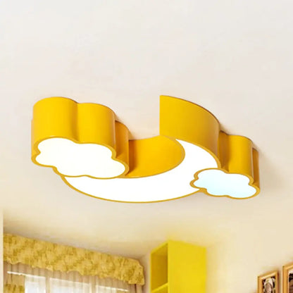 DecorBites™ DecorBites™ Modern Moon and Cloud Ceiling Light: Stylish Metal Acrylic Lamp for Kitchen