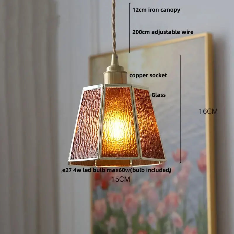 Modern moon ceramic led pendant lamp with warm amber textured glass and brass frame for dining room decorbites ceramic led decor