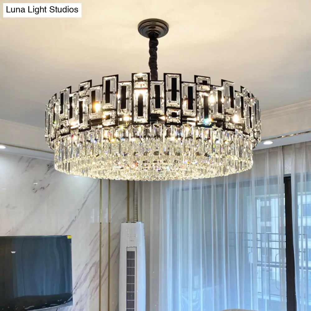 Modern Multi-Layer Crystal Chandelier Pendant for Living Room