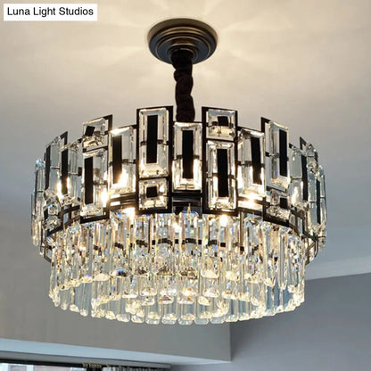 Modern Multi-Layer Crystal Chandelier Pendant for Living Room