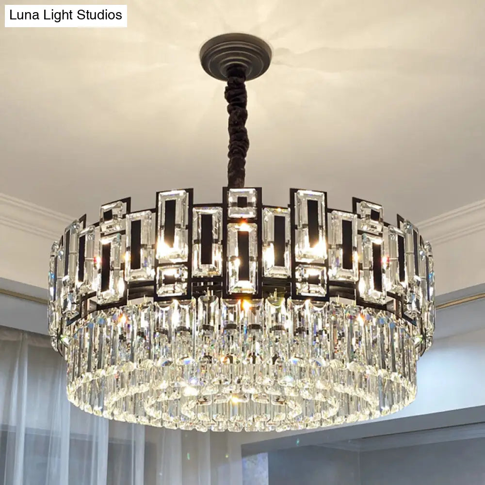 Modern Multi-Layer Crystal Chandelier Pendant for Living Room