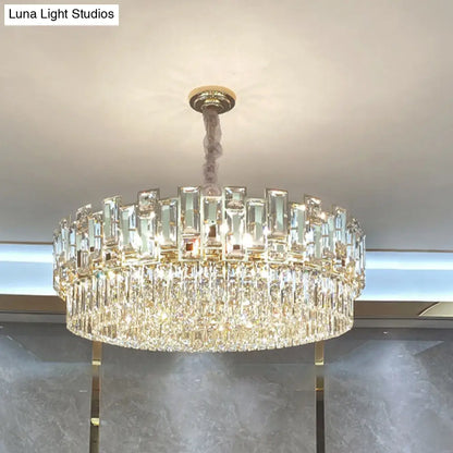 Modern Multi-Layer Crystal Chandelier Pendant for Living Room