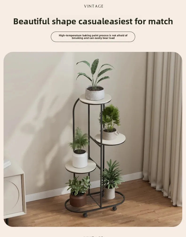 Modern Multi-storey Plant Stand for Interior Decor