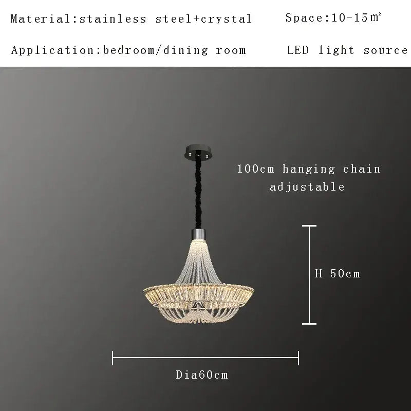 Modern multi tiered crystal ceiling chandelier with stainless steel frame and led light by decorbites crystal ceiling