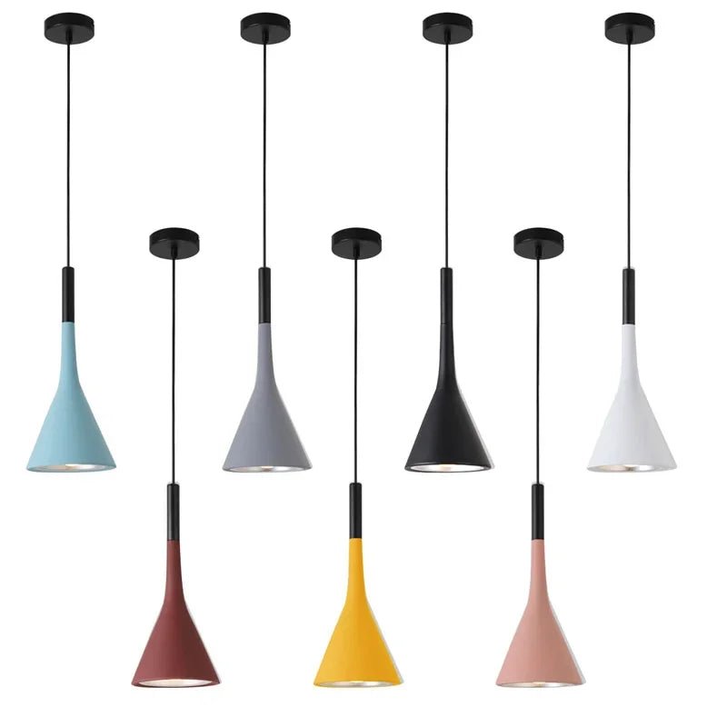 Modern Multicolor Metal Pendant Light with E27 Socket - Decorbites