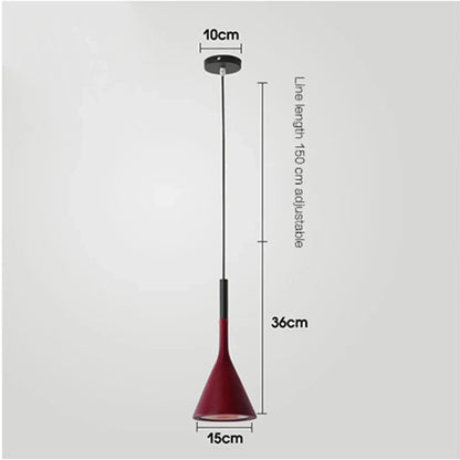 Modern Multicolor Metal Pendant Light with E27 Socket - Decorbites