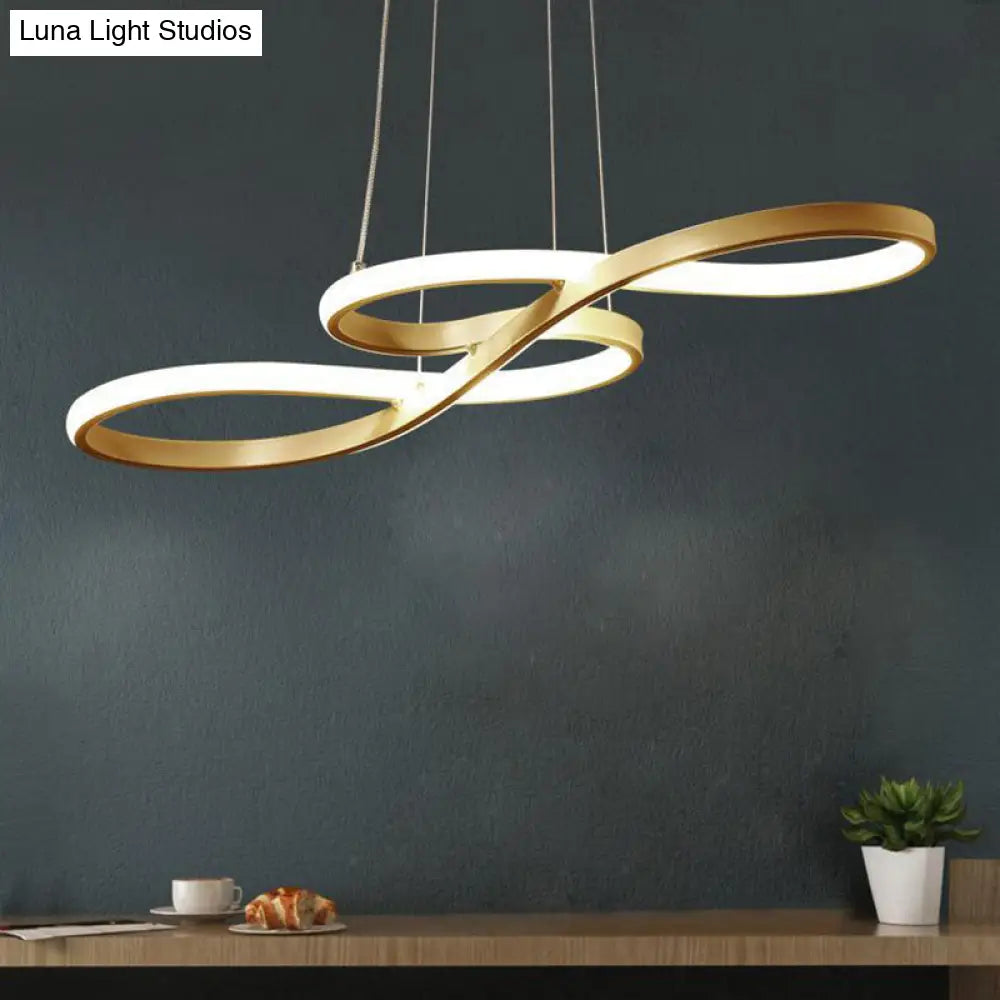 Modern Musical Note Chandelier: Stylish Metal Suspension Light for Restaurants